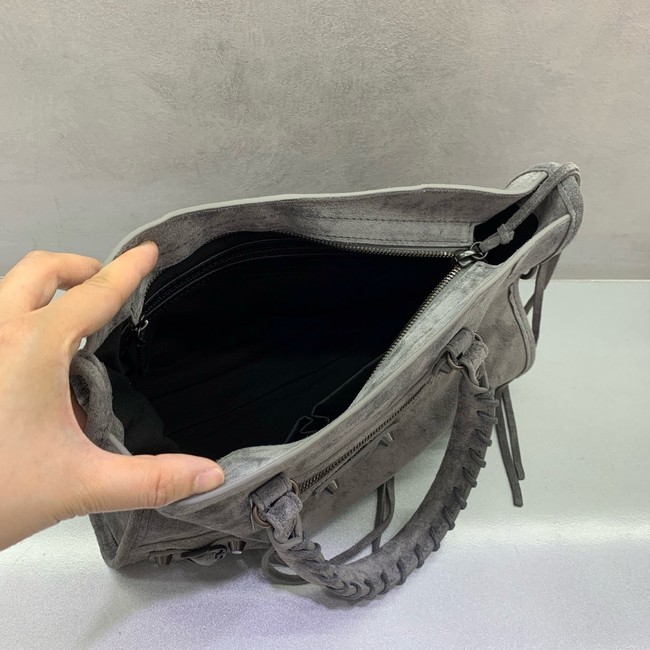 Balenciaga Le City small suede tote bag 230582 grey