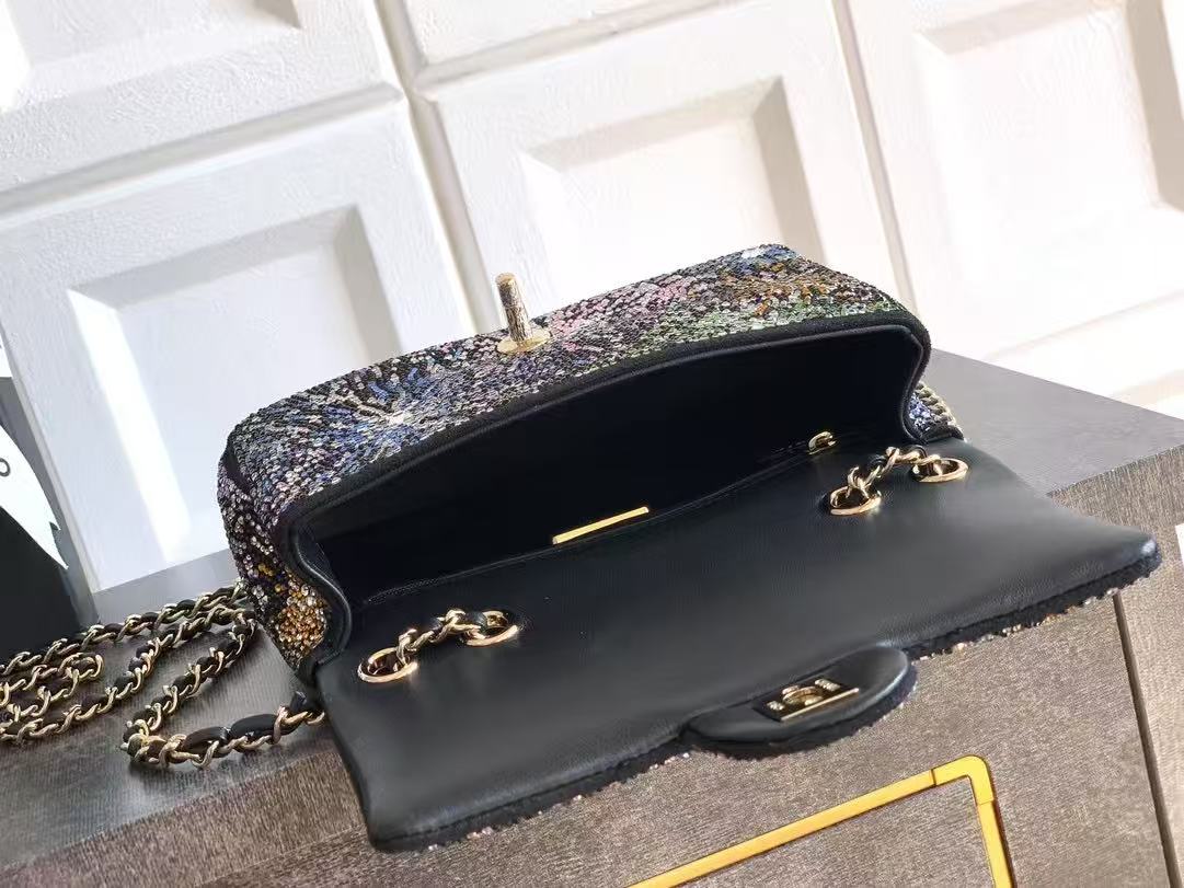 Chanel Starry Sky Diamond Inlay Flat Bag CF6171 Chanel Starry Sky Diamond Inlay Flat Bag CF6171