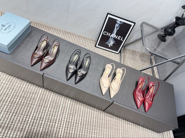 Prada leather slingback pumps 87220-5