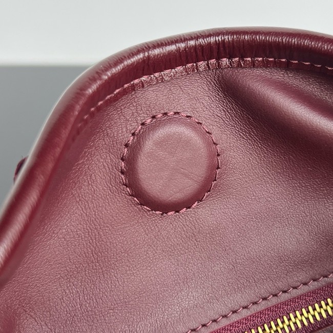 Bottega Veneta Hop calf leather 796262 Dark barolo