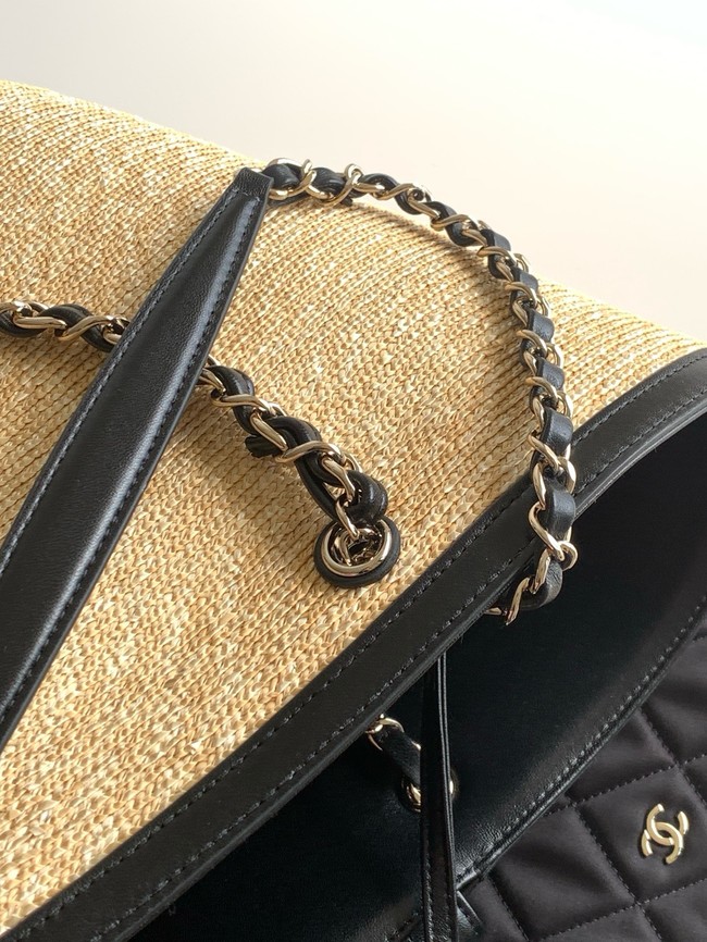CHANEL Large Tote AS5952 Beige & black