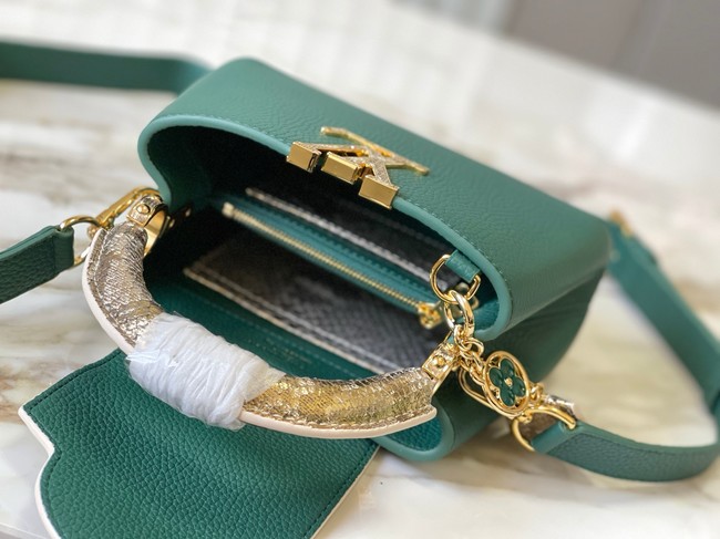 Louis Vuitton Capucines Mini M89369 Green&gold Snake skin
