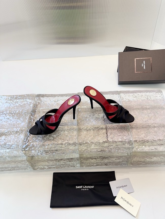Saint Laurent CHANDELLE sandals in satin crepe Heel 10.5CM 21048-1