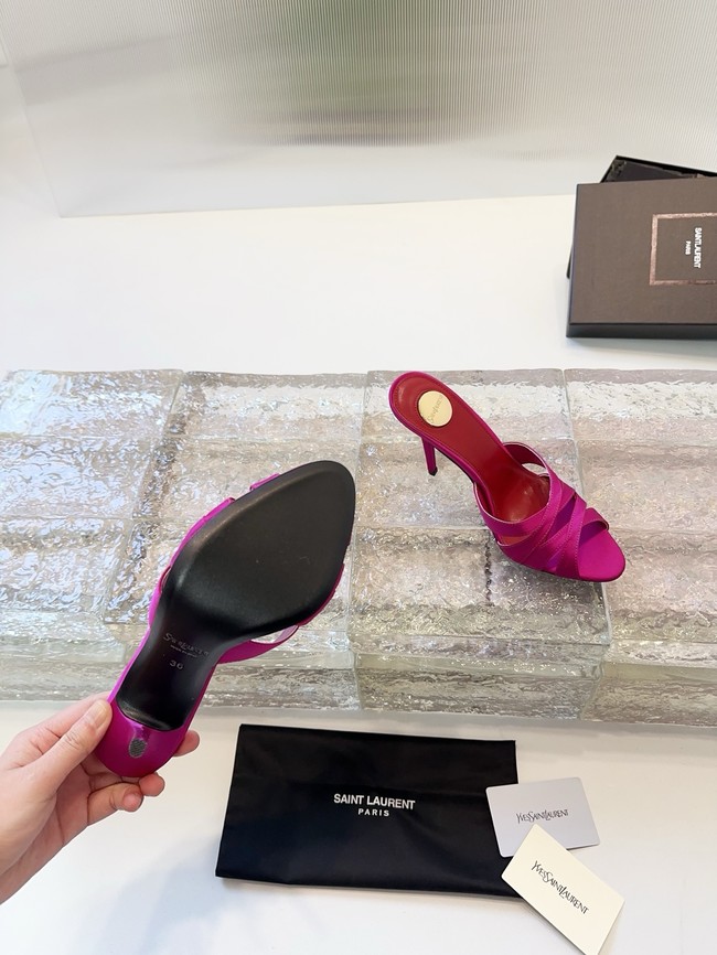 Saint Laurent CHANDELLE sandals in satin crepe Heel 10.5CM 21048-2