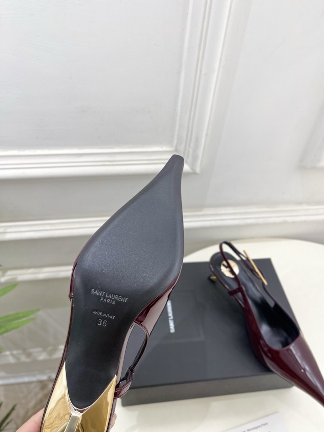 Saint Laurent JEANNE slingback pumps leather 21051-3