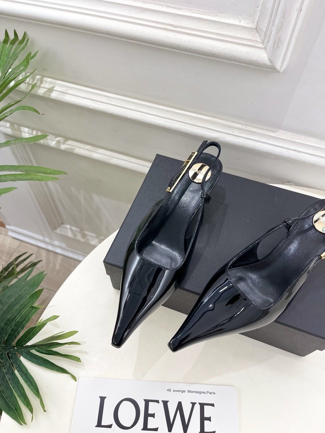 Saint Laurent JEANNE slingback pumps leather 21051-5