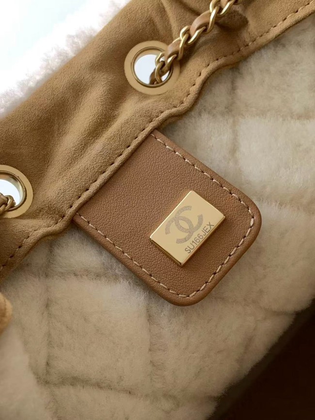 CHANEL 25 Handbag AS5311 Suede Calfskin brown