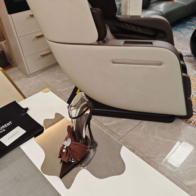 Saint Laurent AMALIA slingback pumps in satin crepe Heel 10.5CM 35964-2