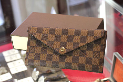 Louis Vuitton Damier Ebene Canvas Long Wallet Origami N63097 Louis Vuitton Damier Ebene Canvas Long Wallet Origami N63097