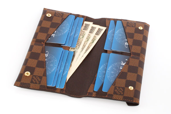 Louis Vuitton Damier Ebene Canvas Long Wallet Origami N63097 Louis Vuitton Damier Ebene Canvas Long Wallet Origami N63097