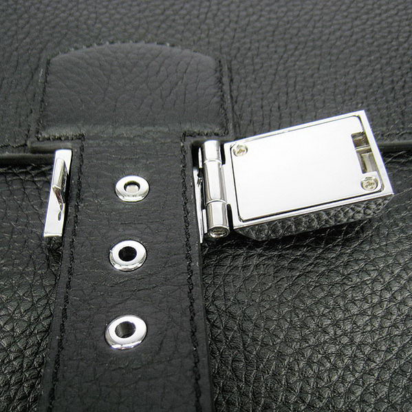 Hermes Sac Depeche 38cm Briefcase Clemence Black Hermes Sac Depeche 38cm Briefcase Clemence Black