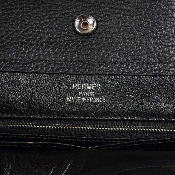 Hermes Briefcase 40CM Clemence Leather Bag Black Hermes Briefcase 40CM Clemence Leather Bag Black