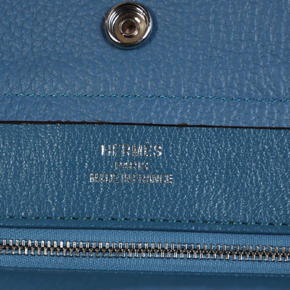 Hermes Briefcase 40CM Bag Clemence Leather Blue Hermes Briefcase 40CM Bag Clemence Leather Blue