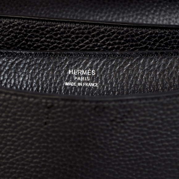 Hermes Sac Depeche 38cm Briefcase Clemence Black Hermes Sac Depeche 38cm Briefcase Clemence Black