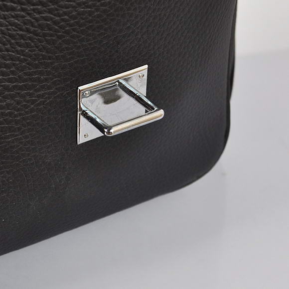 Hermes Steve 38CM Travel Bag Clemence Leather Black Hermes Steve 38CM Travel Bag Clemence Leather Black