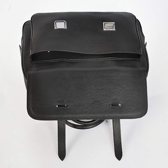 Hermes Steve 38CM Travel Bag Clemence Leather Black Hermes Steve 38CM Travel Bag Clemence Leather Black