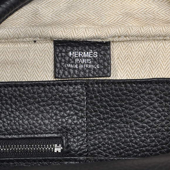 Hermes Steve 38CM Travel Bag Clemence Leather Black Hermes Steve 38CM Travel Bag Clemence Leather Black