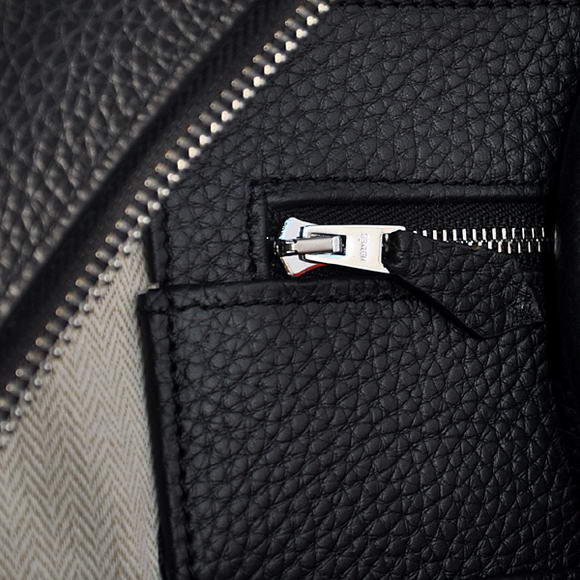 Hermes Steve 38CM Travel Bag Clemence Leather Black Hermes Steve 38CM Travel Bag Clemence Leather Black