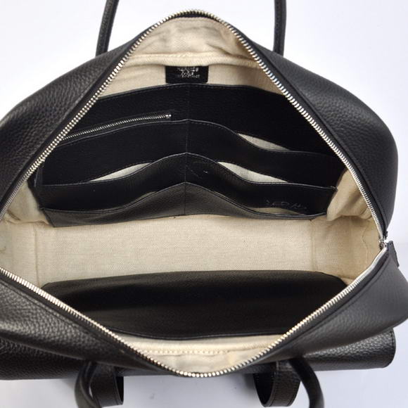 Hermes Steve 38CM Travel Bag Clemence Leather Black Hermes Steve 38CM Travel Bag Clemence Leather Black
