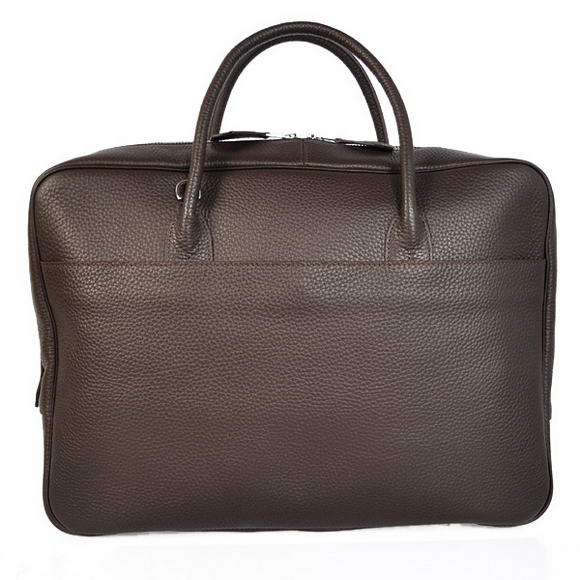Hermes Steve 38CM Travel Bag Clemence Leather Brown Hermes Steve 38CM Travel Bag Clemence Leather Brown
