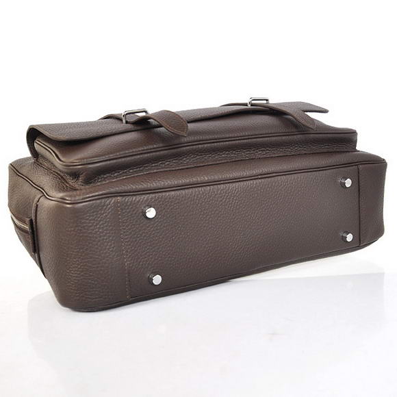 Hermes Steve 38CM Travel Bag Clemence Leather Brown Hermes Steve 38CM Travel Bag Clemence Leather Brown