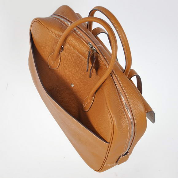 Hermes Steve 38CM Travel Bag Clemence Leather Camel Hermes Steve 38CM Travel Bag Clemence Leather Camel