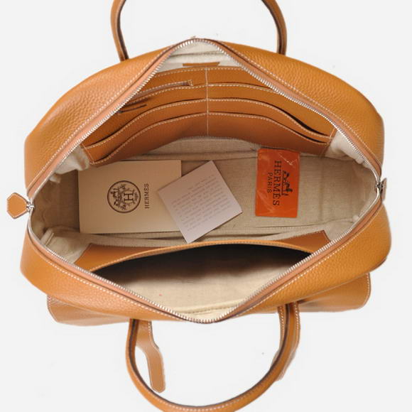 Hermes Steve 38CM Travel Bag Clemence Leather Camel Hermes Steve 38CM Travel Bag Clemence Leather Camel