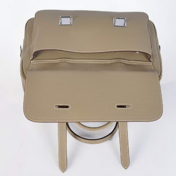 Hermes Steve 38CM Travel Bag Clemence Leather Grey Hermes Steve 38CM Travel Bag Clemence Leather Grey