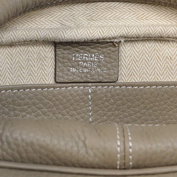 Hermes Steve 38CM Travel Bag Clemence Leather Grey Hermes Steve 38CM Travel Bag Clemence Leather Grey