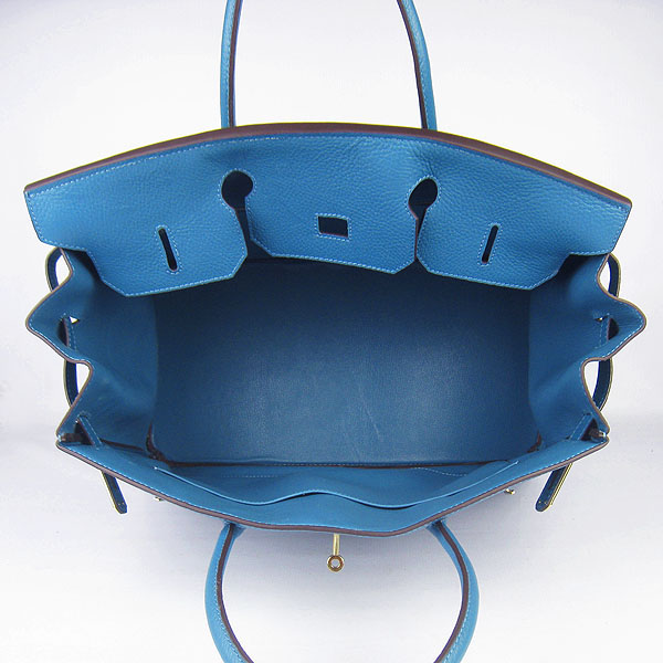 Hermes Birkin 6099 40CM Togo Bag Blue Gold padlock Hermes Birkin 6099 40CM Togo Bag Blue Gold padlock