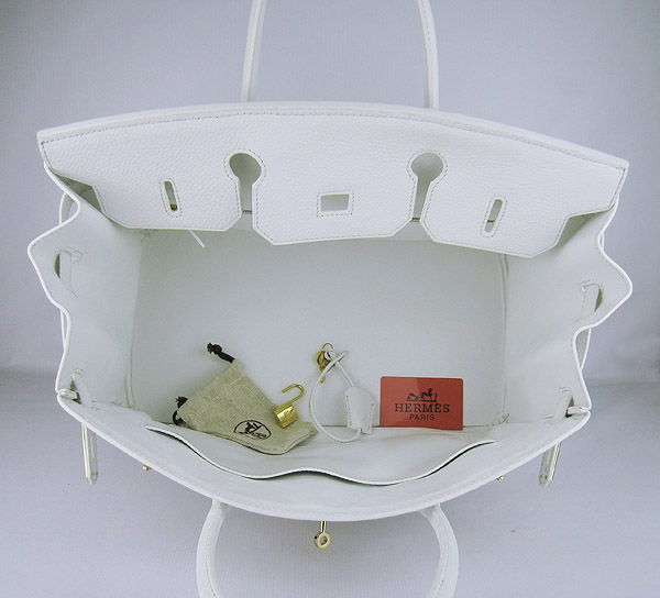 Hermes Birkin 40CM Togo Bag White 6099 Gold Hermes Birkin 40CM Togo Bag White 6099 Gold