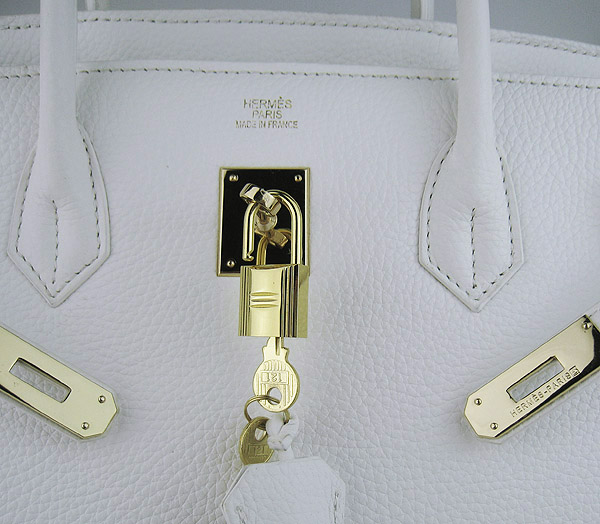 Hermes Birkin 40CM Togo Bag White 6099 Gold Hermes Birkin 40CM Togo Bag White 6099 Gold