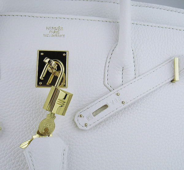 Hermes Birkin 40CM Togo Bag White 6099 Gold Hermes Birkin 40CM Togo Bag White 6099 Gold