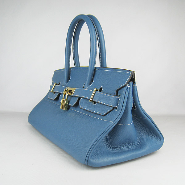 Hermes Birkin 6109 Togo Leather Bag Blue 42cm Gold Hermes Birkin 6109 Togo Leather Bag Blue 42cm Gold