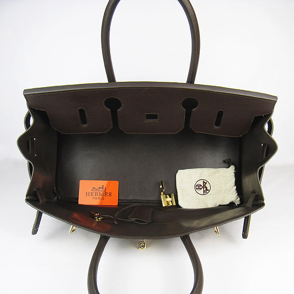 Hermes Birkin 6109 Togo Leather Bag Dark Coffee 42cm Gold Hermes Birkin 6109 Togo Leather Bag Dark Coffee 42cm Gold