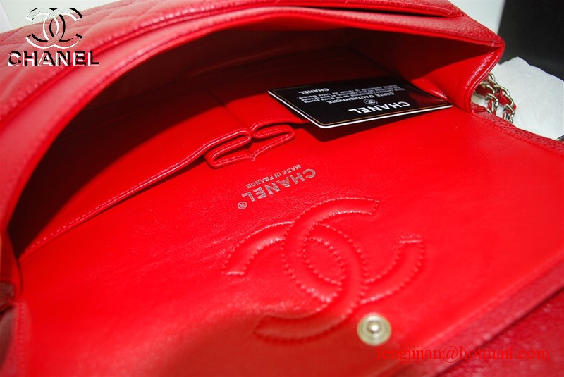 Chanel 2.55 Double Flap Silver Hardware A1112 Red Chanel 2.55 Double Flap Silver Hardware A1112 Red