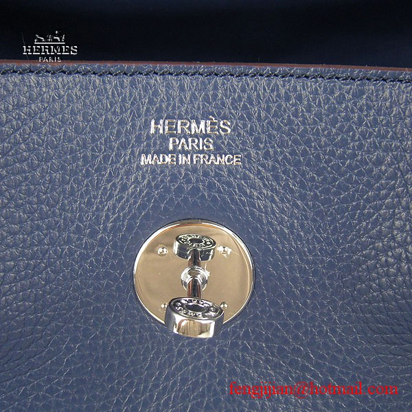 Hermes Women Shoulder Bag Dark Blue 6208 Hermes Women Shoulder Bag Dark Blue 6208