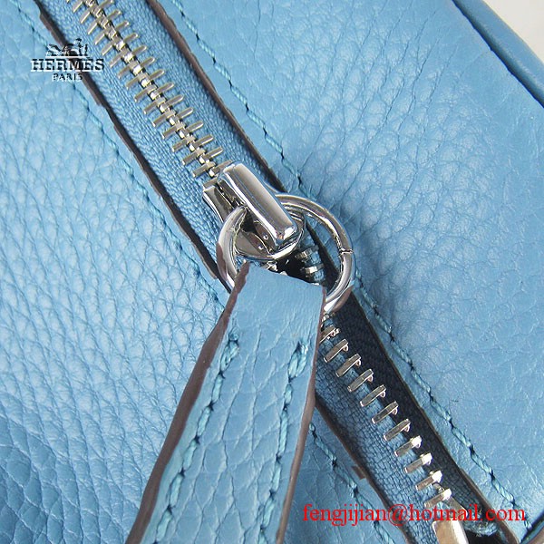 Hermes Women Shoulder Bag Light Blue 6208 Hermes Women Shoulder Bag Light Blue 6208