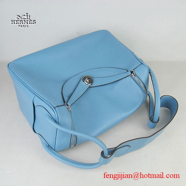 Hermes Women Shoulder Bag Light Blue 6208 Hermes Women Shoulder Bag Light Blue 6208