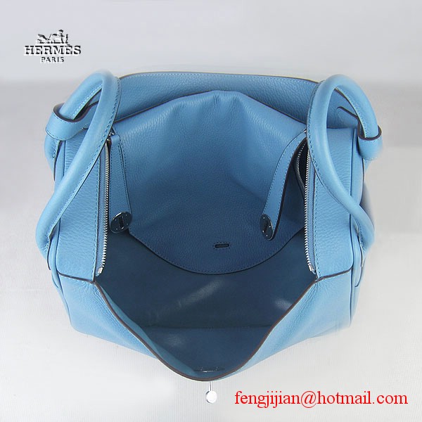 Hermes Women Shoulder Bag Light Blue 6208 Hermes Women Shoulder Bag Light Blue 6208