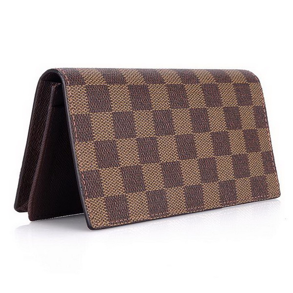 Louis Vuitton Damier Ebene Canvas Ebony Wallet N60825 Louis Vuitton Damier Ebene Canvas Ebony Wallet N60825