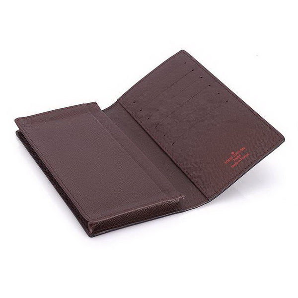 Louis Vuitton Damier Ebene Canvas Ebony Wallet N60825 Louis Vuitton Damier Ebene Canvas Ebony Wallet N60825