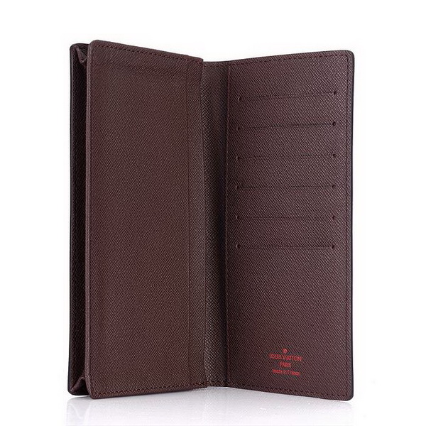 Louis Vuitton Damier Ebene Canvas Ebony Wallet N60825 Louis Vuitton Damier Ebene Canvas Ebony Wallet N60825