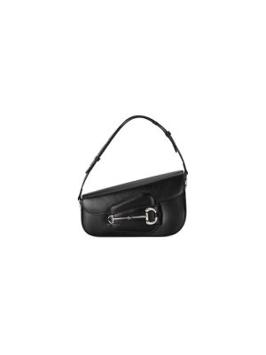 Black Gucci Horsebit 1955 Small Shoulder Bag