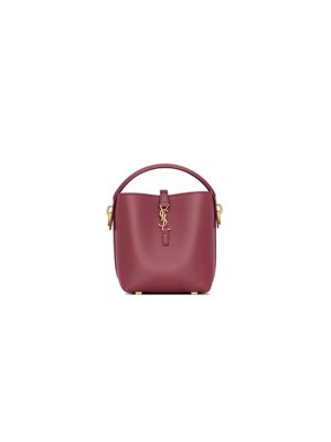 Burgundy YSL LE 37 small in shiny leather