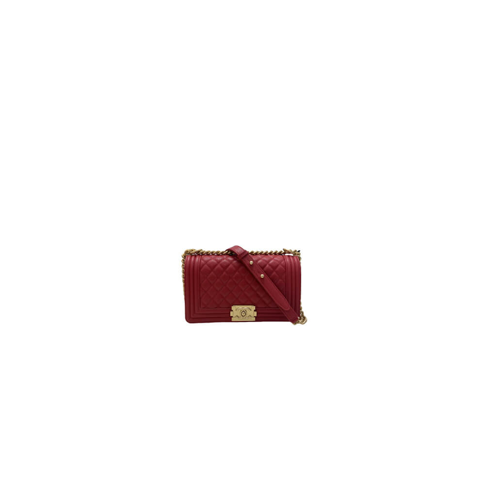 Red BOY CHANEL Handbag (high-end grade)